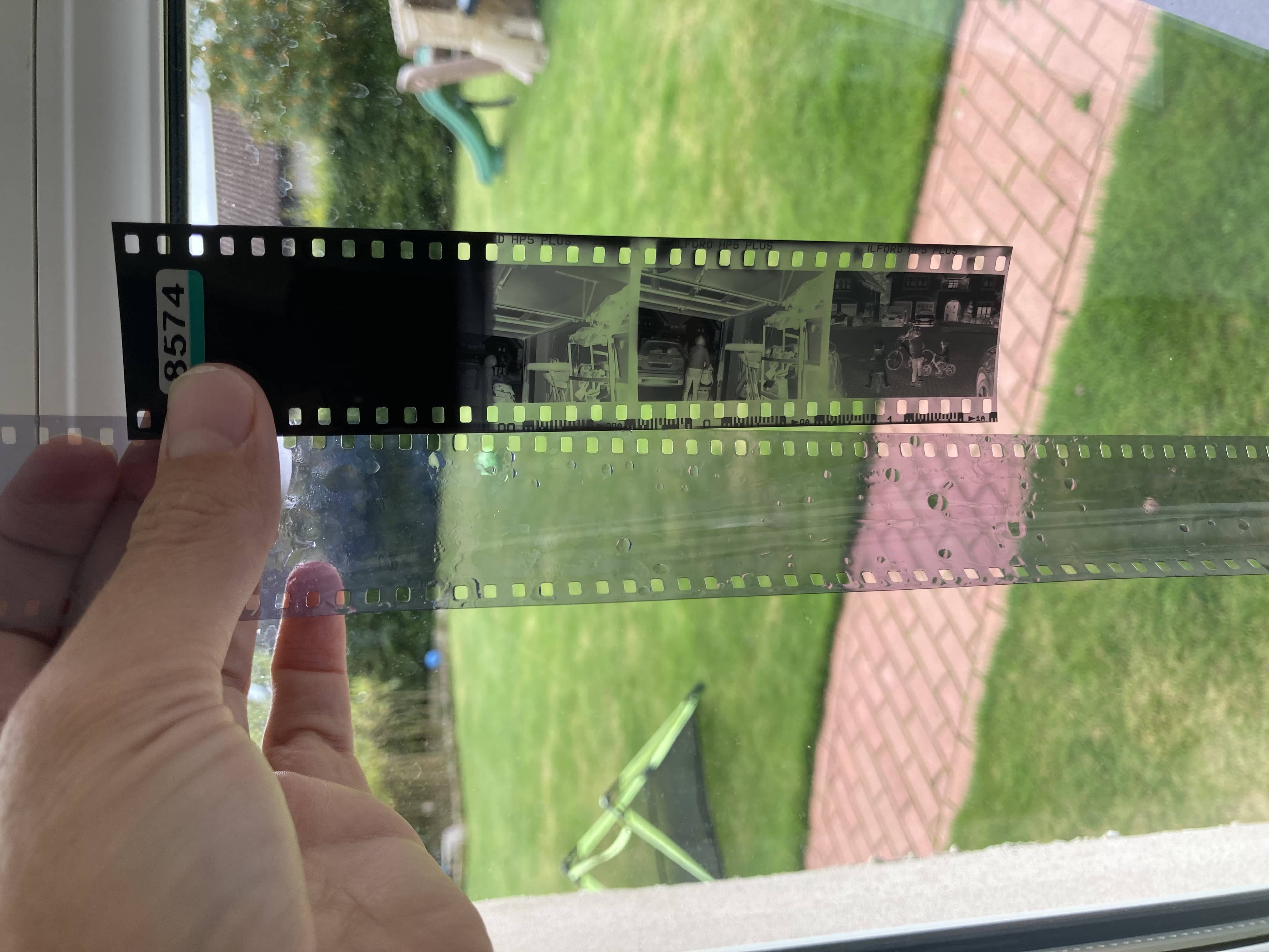 Compared to a properly developed roll of HP5+