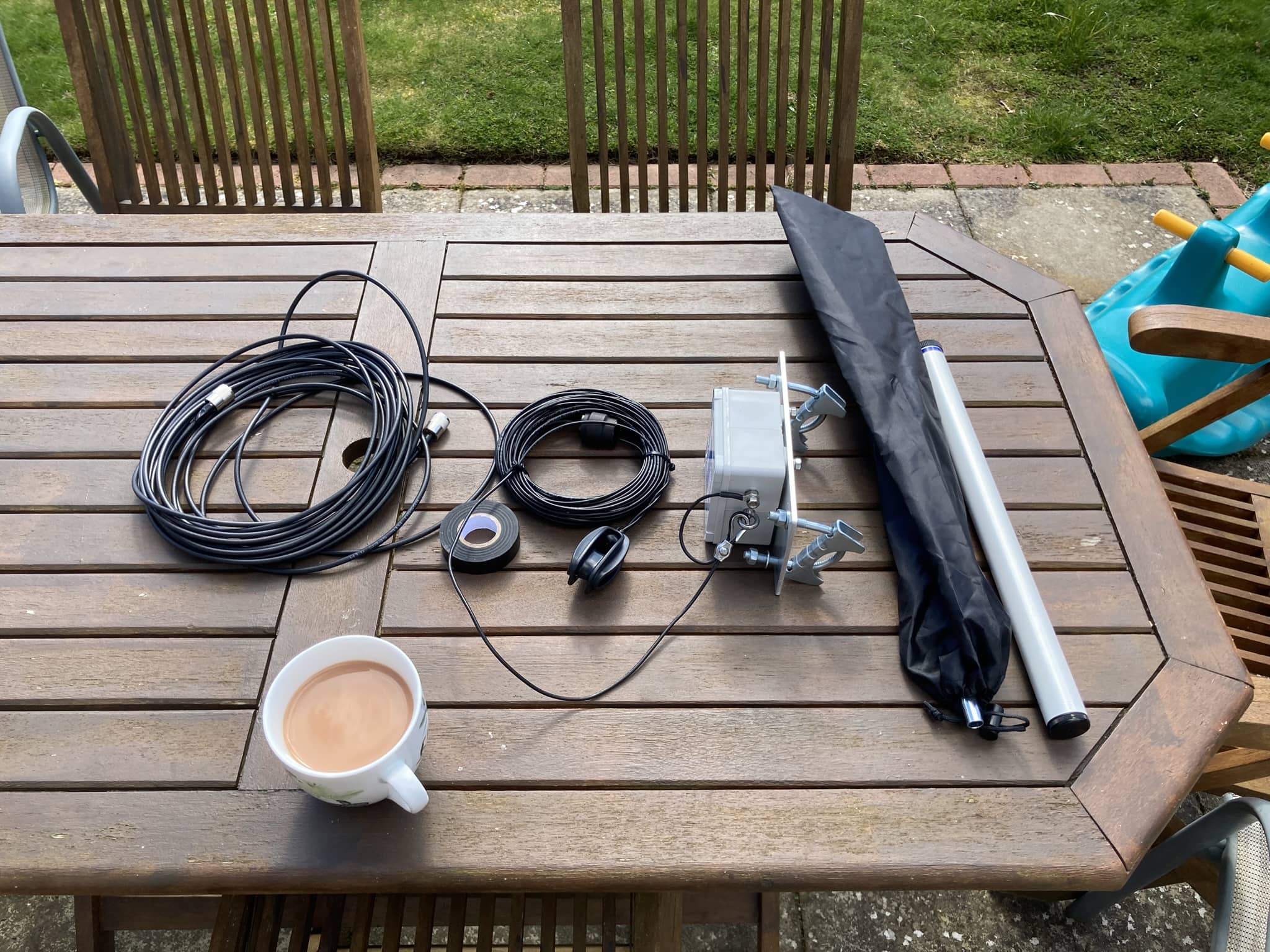 Ready to put up the antenna